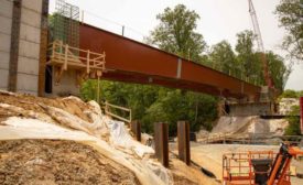 A photo of the Purple Line Rock Creek Bridge in Maryland