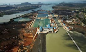 Panama Canal's Pacific Ocean side