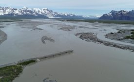 bridge washed out by Copper River