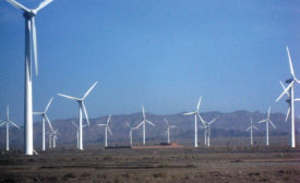 风力发电场位于中国新疆省