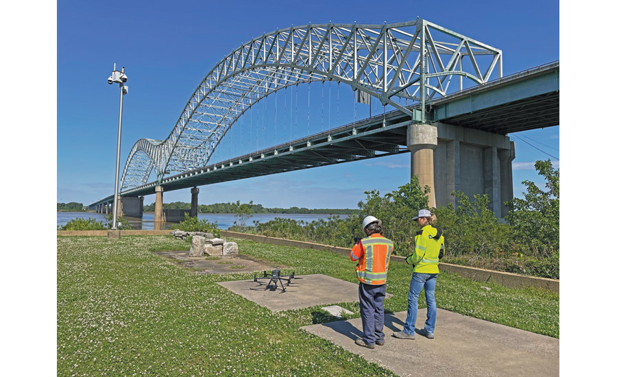 using drones to inspect bridge