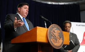 Illinois Gov. J.B. Pritzker and Chicago Mayor Lori Lightfoot