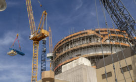 Plant Vogtle's Unit 3 under construction